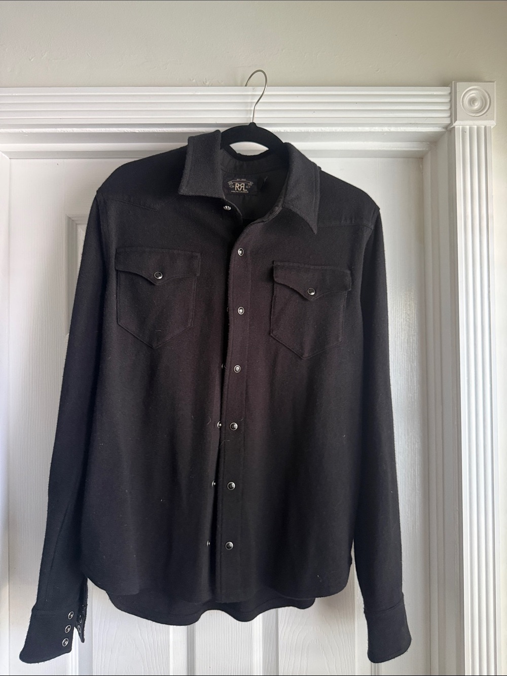 Ralph Lauren Double RL Black Button-Front Western Shirt - Cashmere